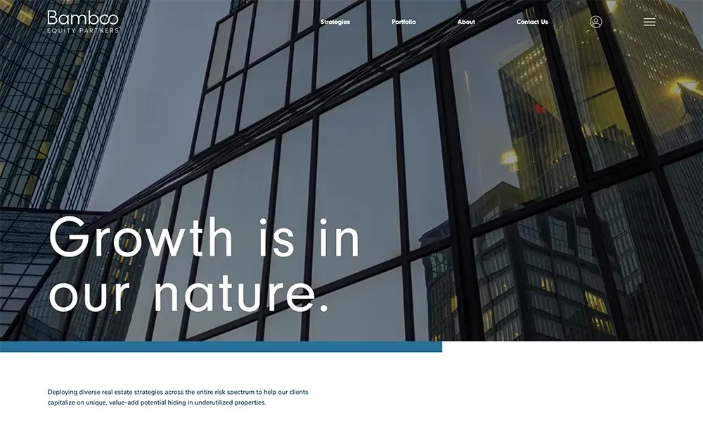 Commercial Real Estate Web Design Example
