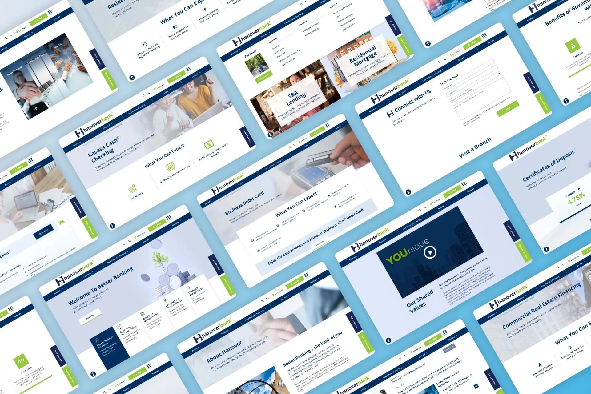 Custom Web Design and Development for Hanover Bank New York