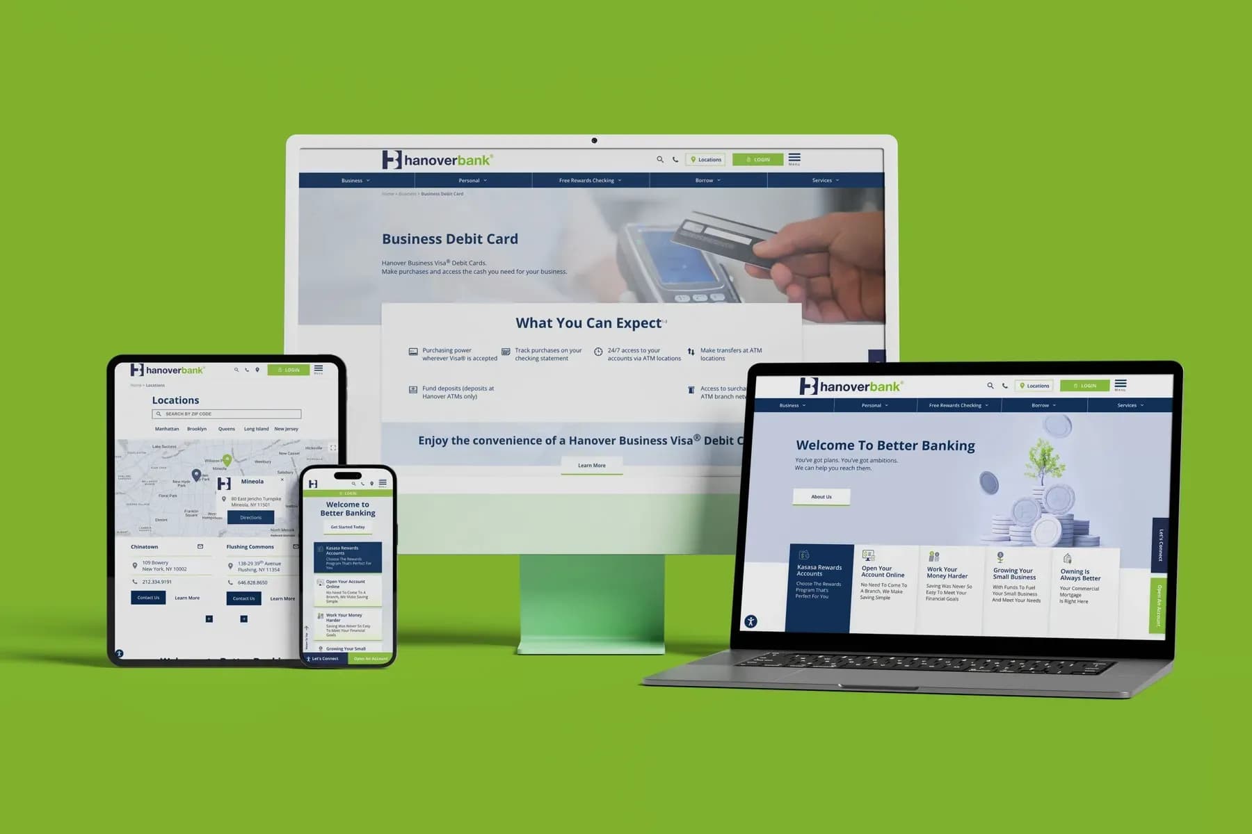 Custom Web Development Services for Hanover Bank