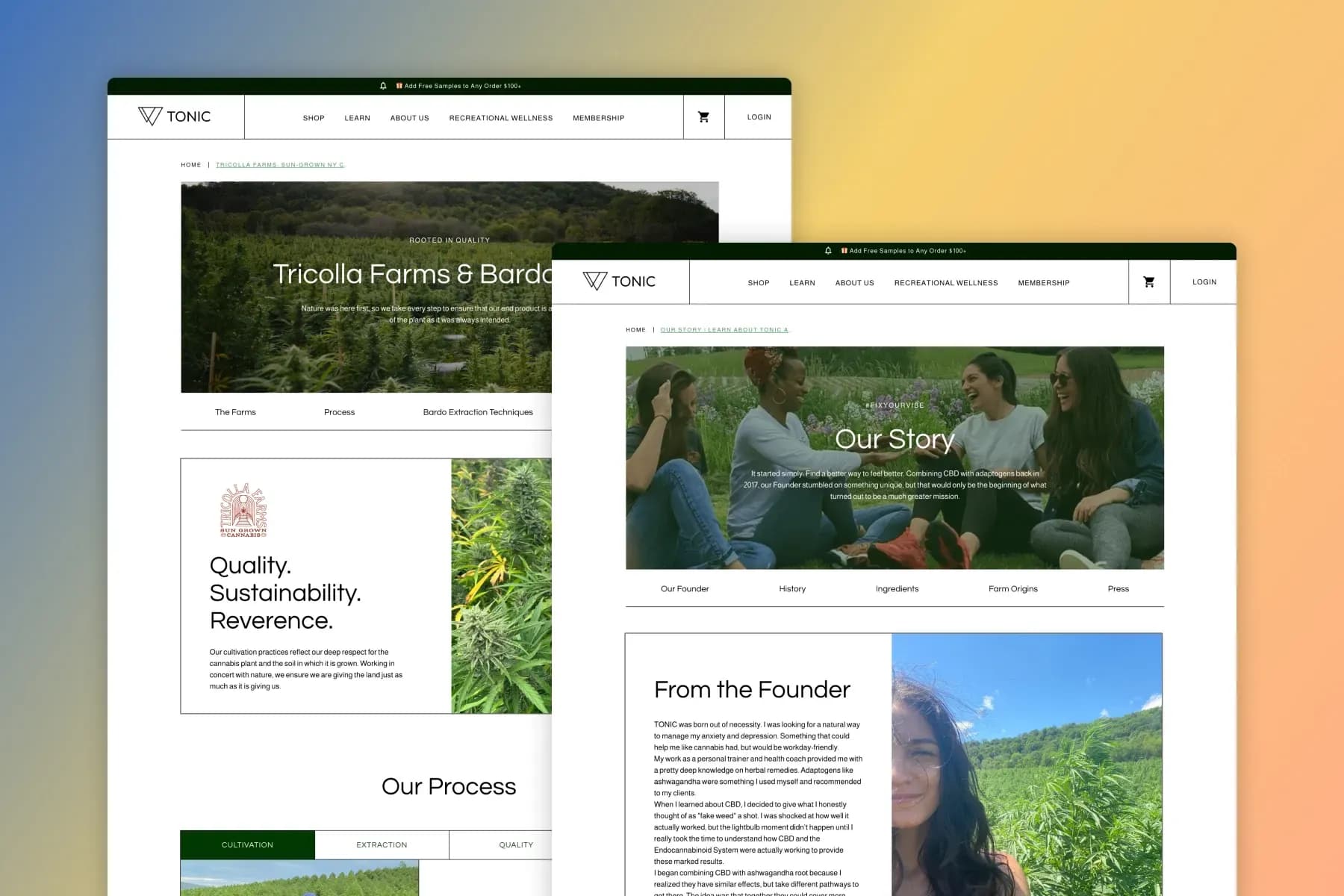 Custom Website Design and Web Development for Tonic
