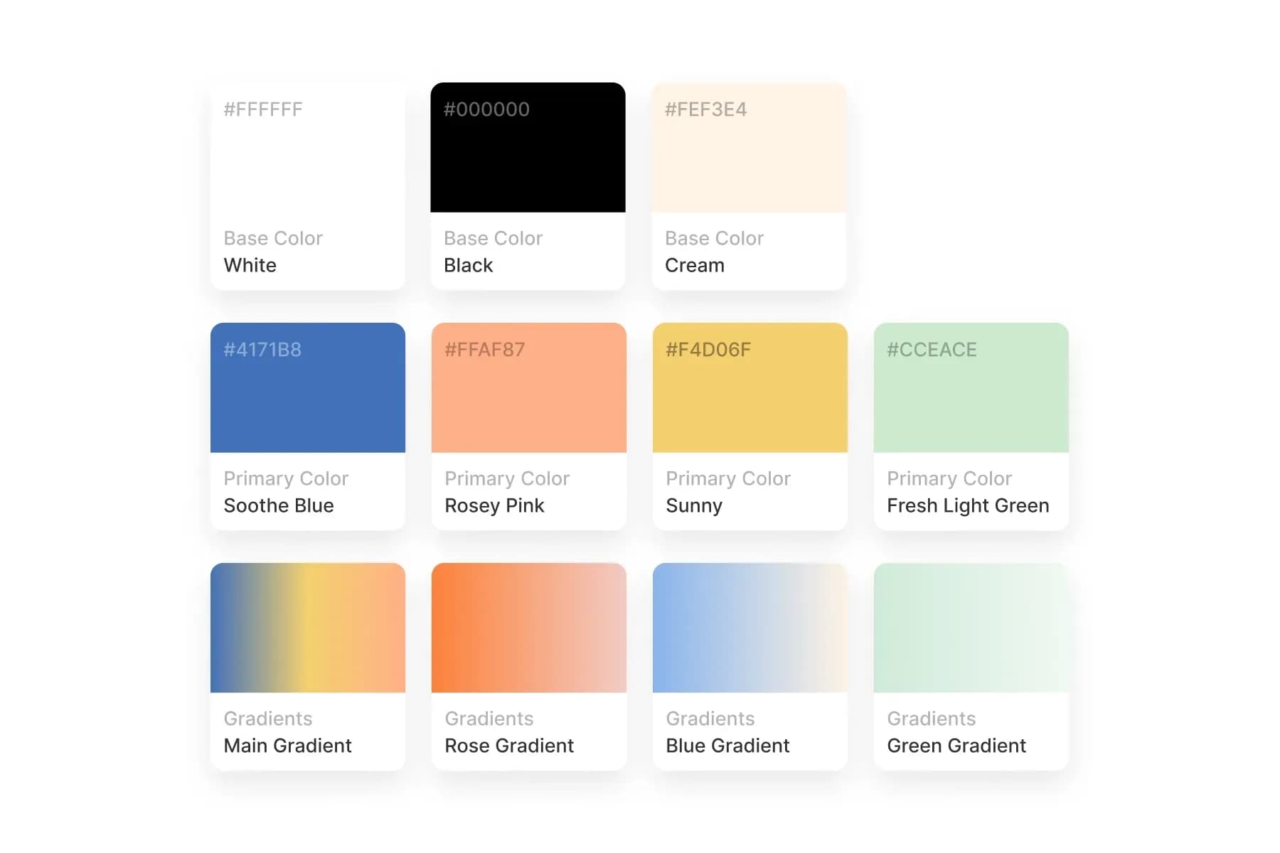 Color Palette for Tonic Web Design Project
