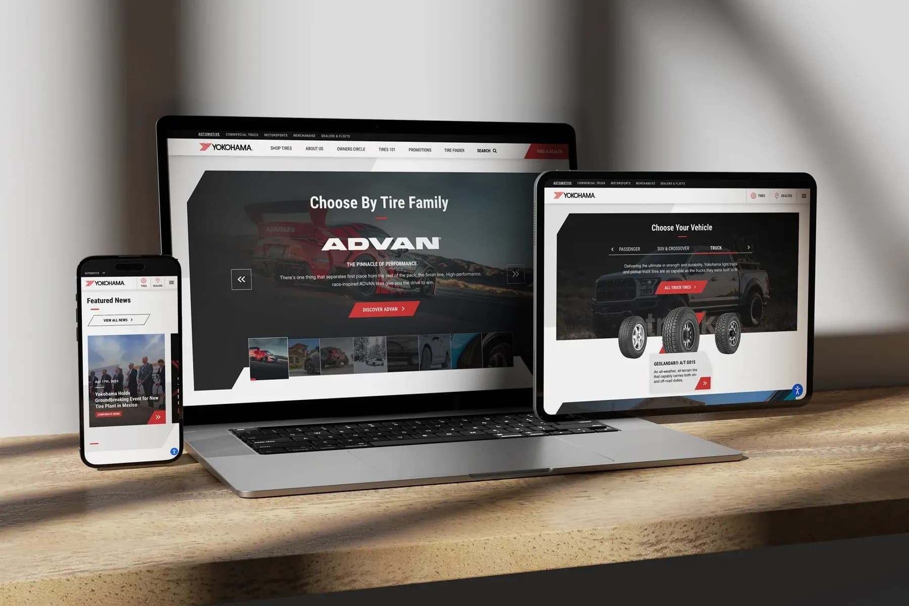 Responsive Website Design and Development for Yokohama Tire