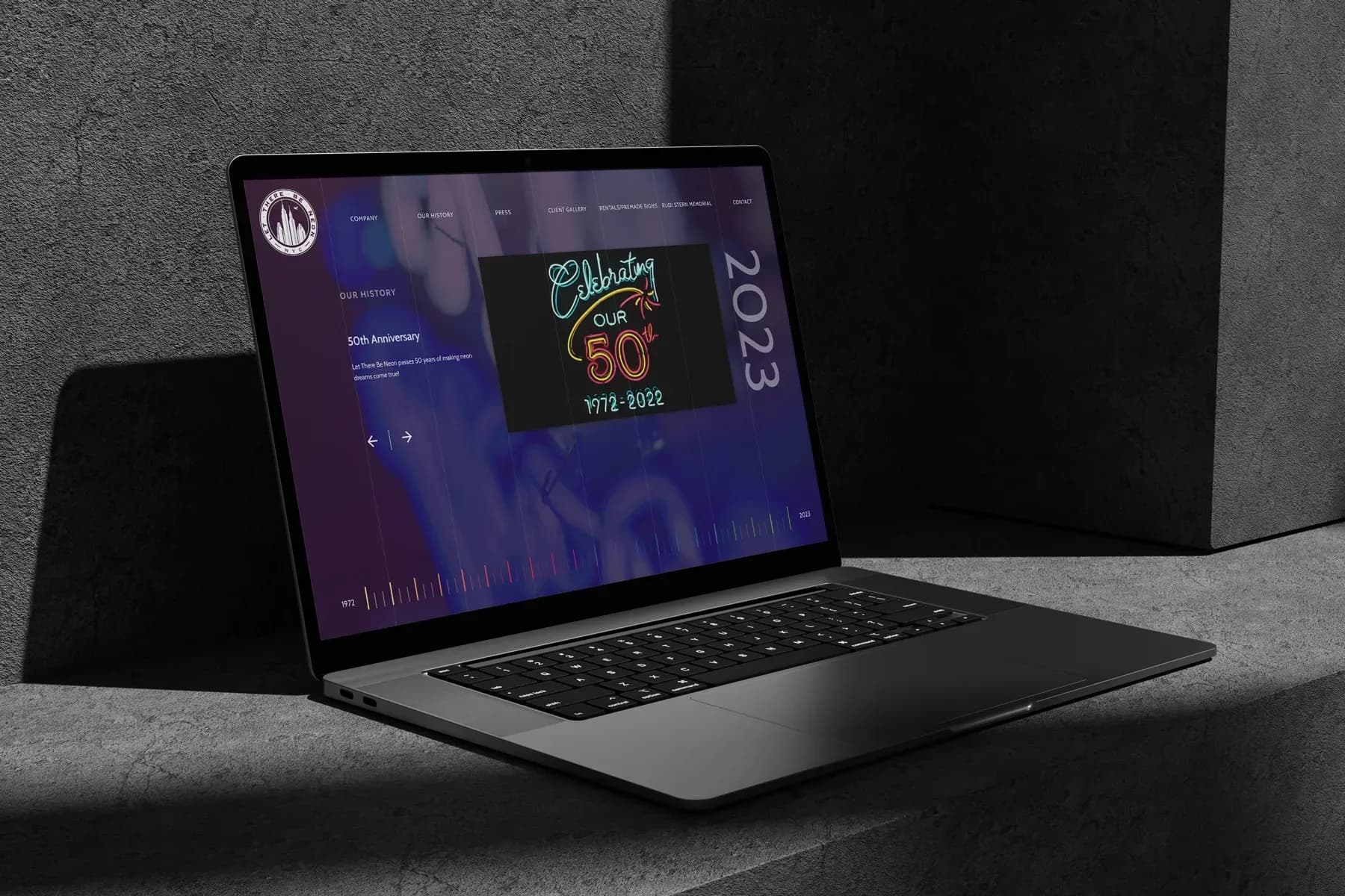 Custom Website Design and Web Development for Let There Be Neon