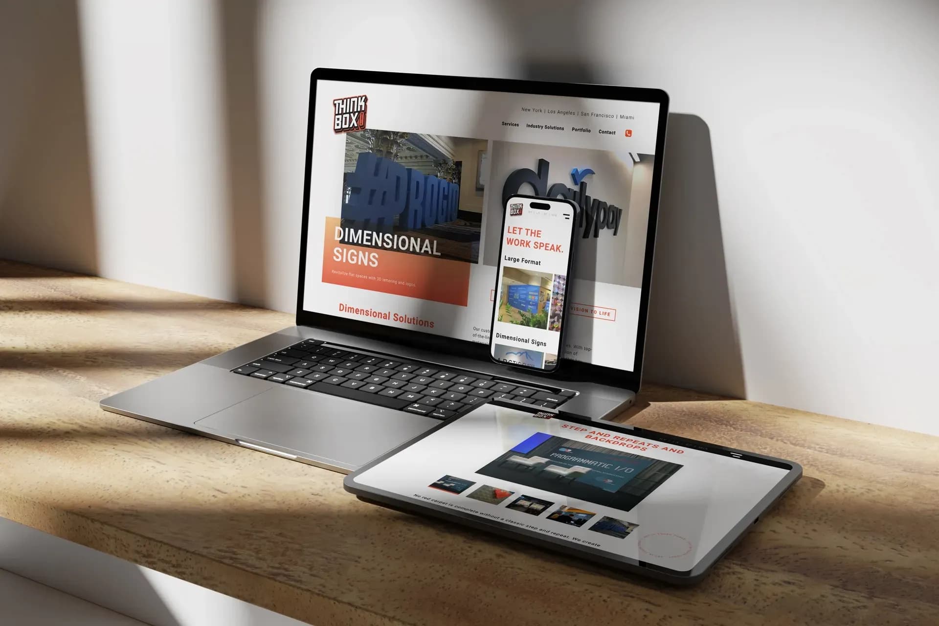 Custom Website Design and Web Development for ThinkBox