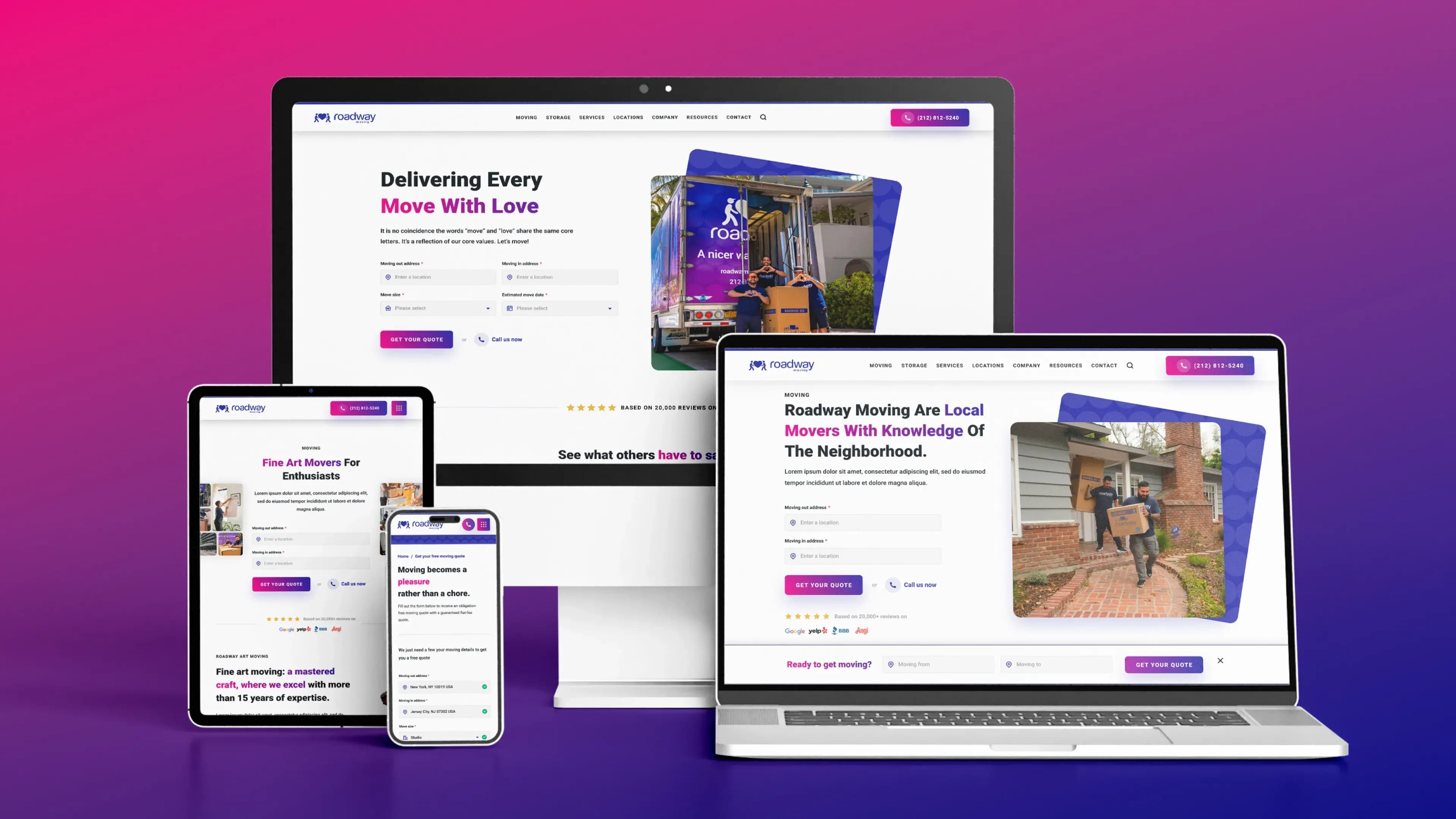 Roadway Moving Website Forms