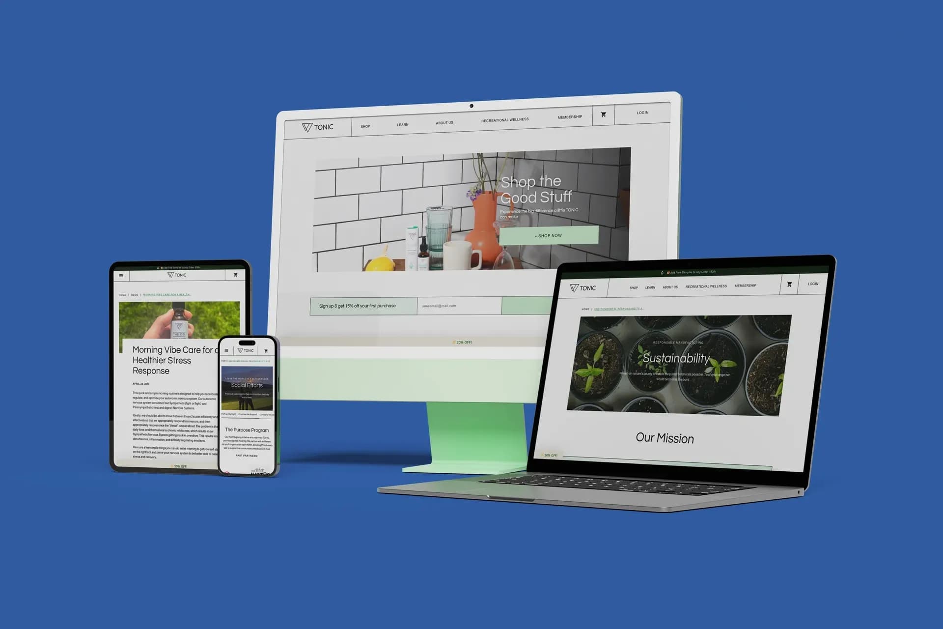 Responsive eCommerce Website Designer for Tonic