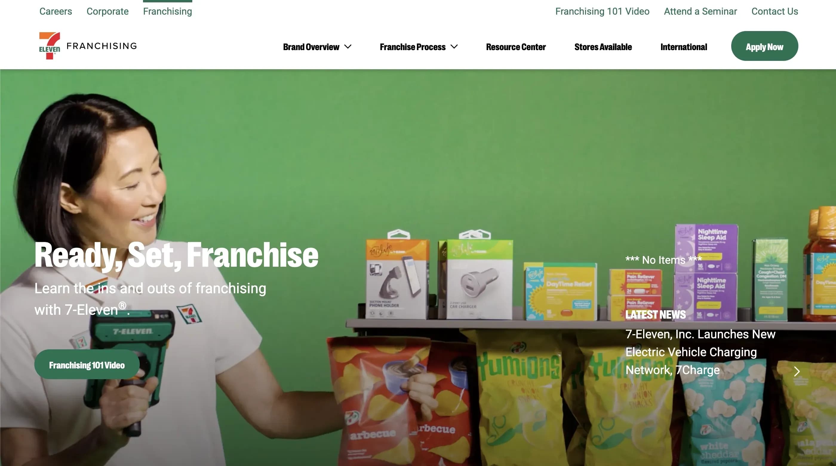 7-11 Franchise Website Design
