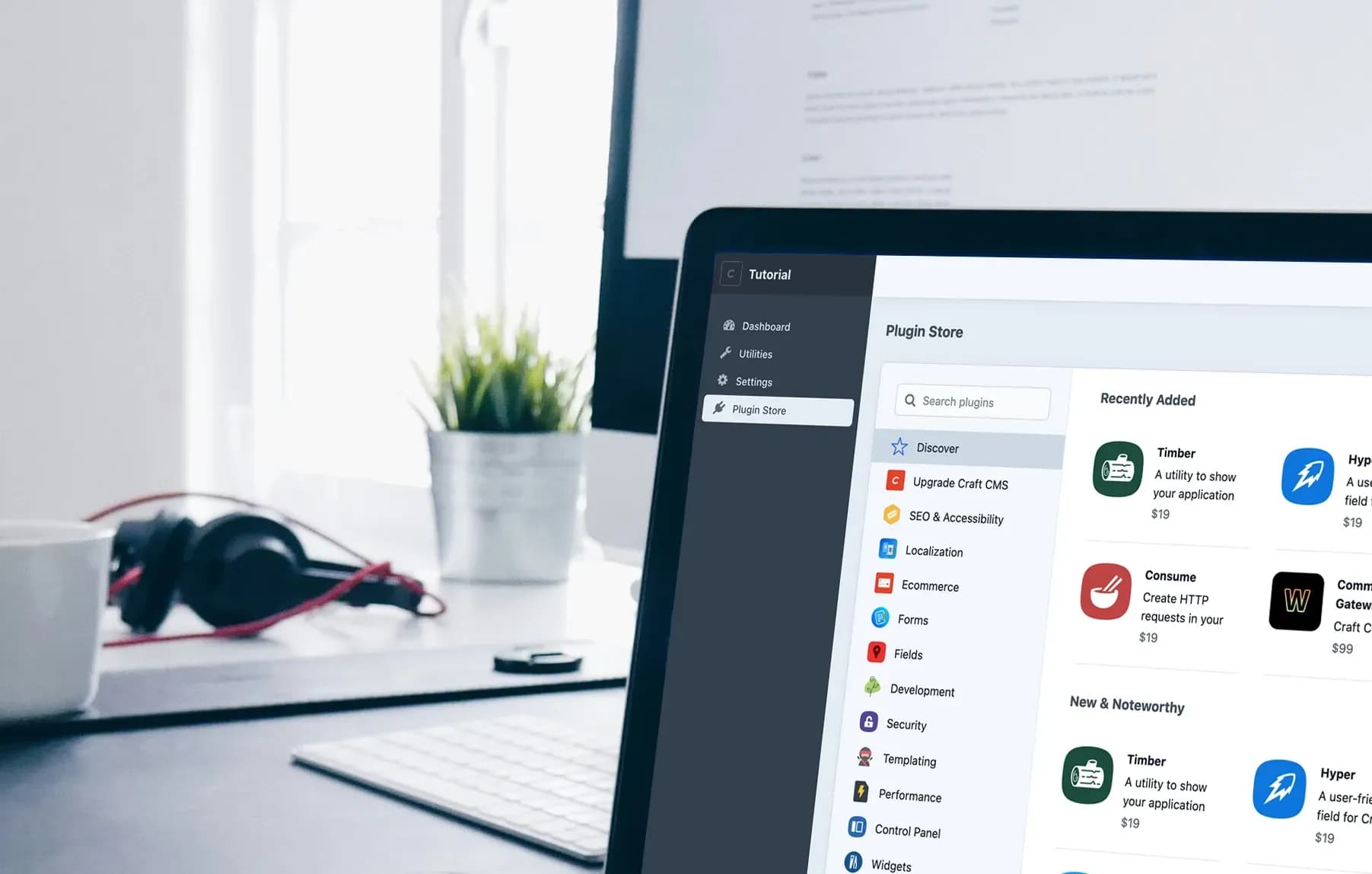 Photo of the Craft CMS Dashboard