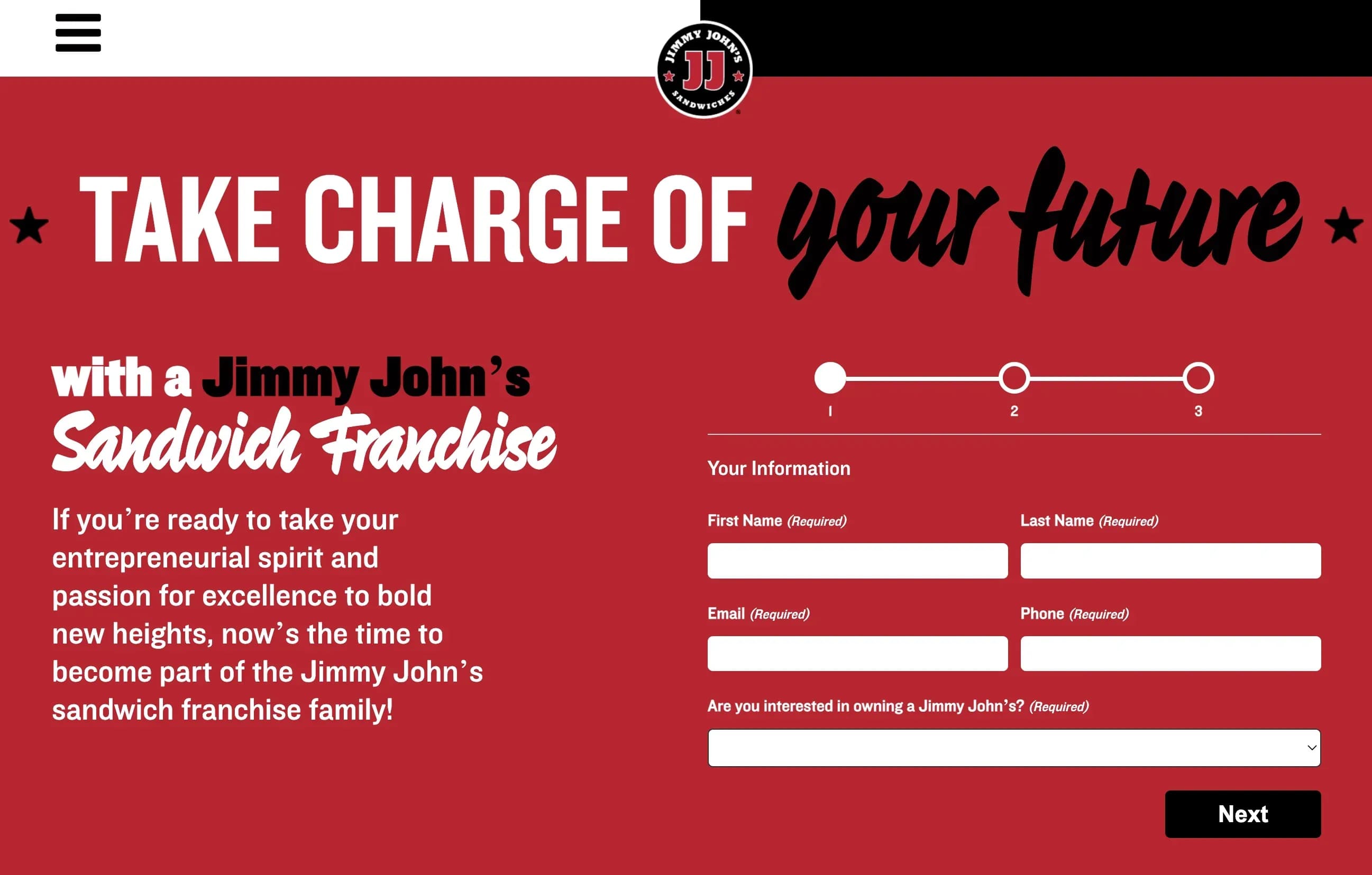 Jimmy John's Franchise Website Design