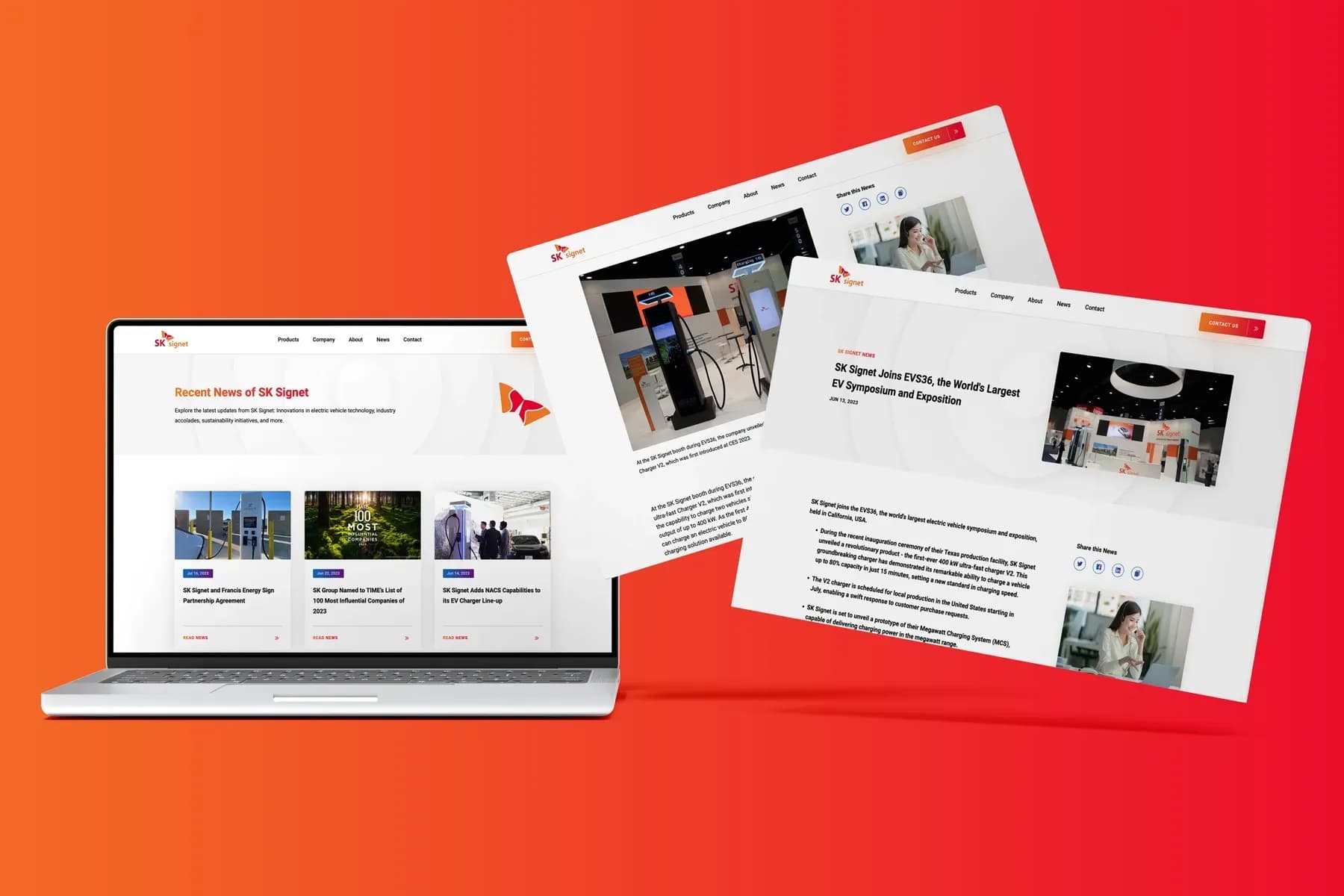 Sk Signet Website Design Project Elements on a Laptop