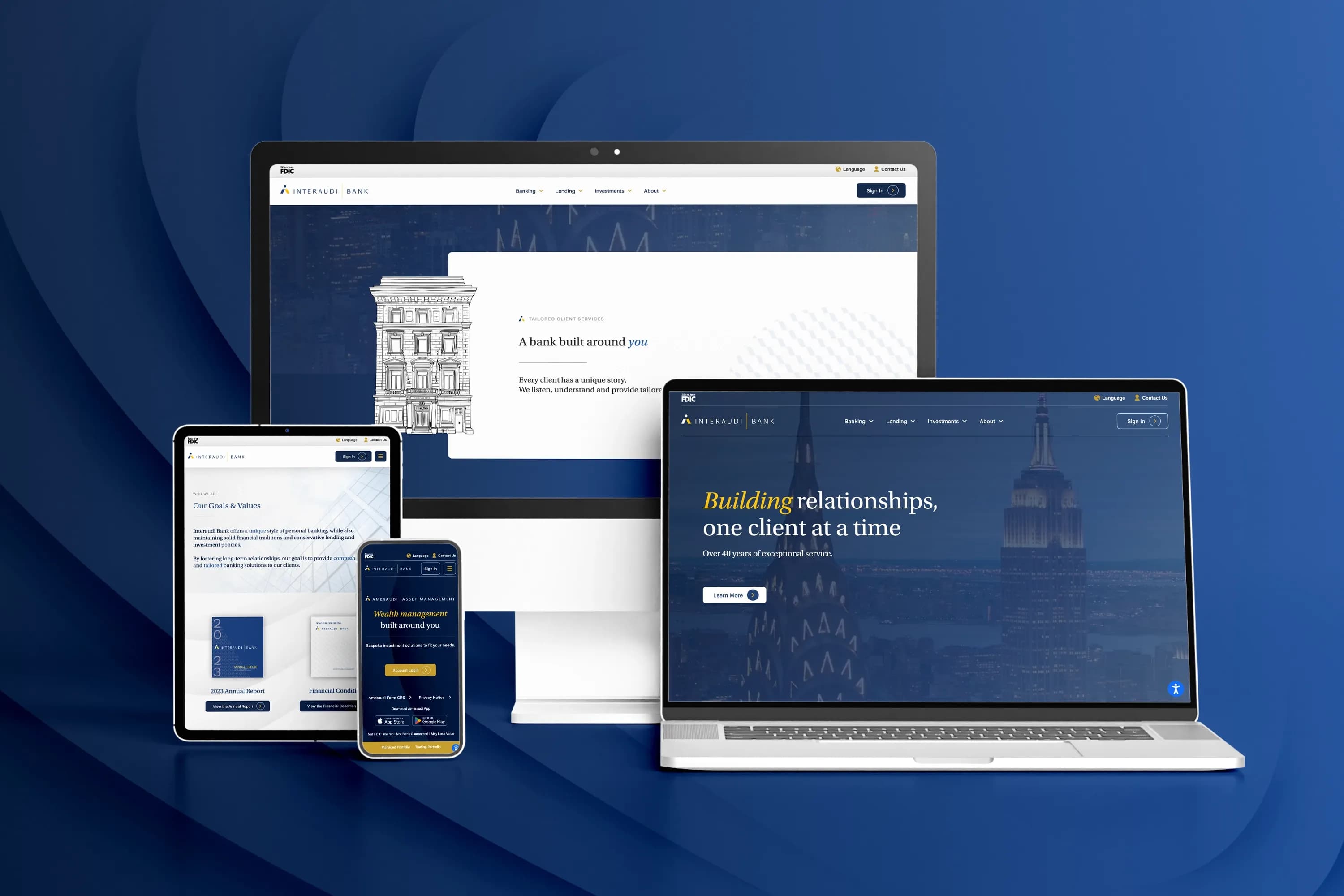 Interaudi Bank Responsive Web Design