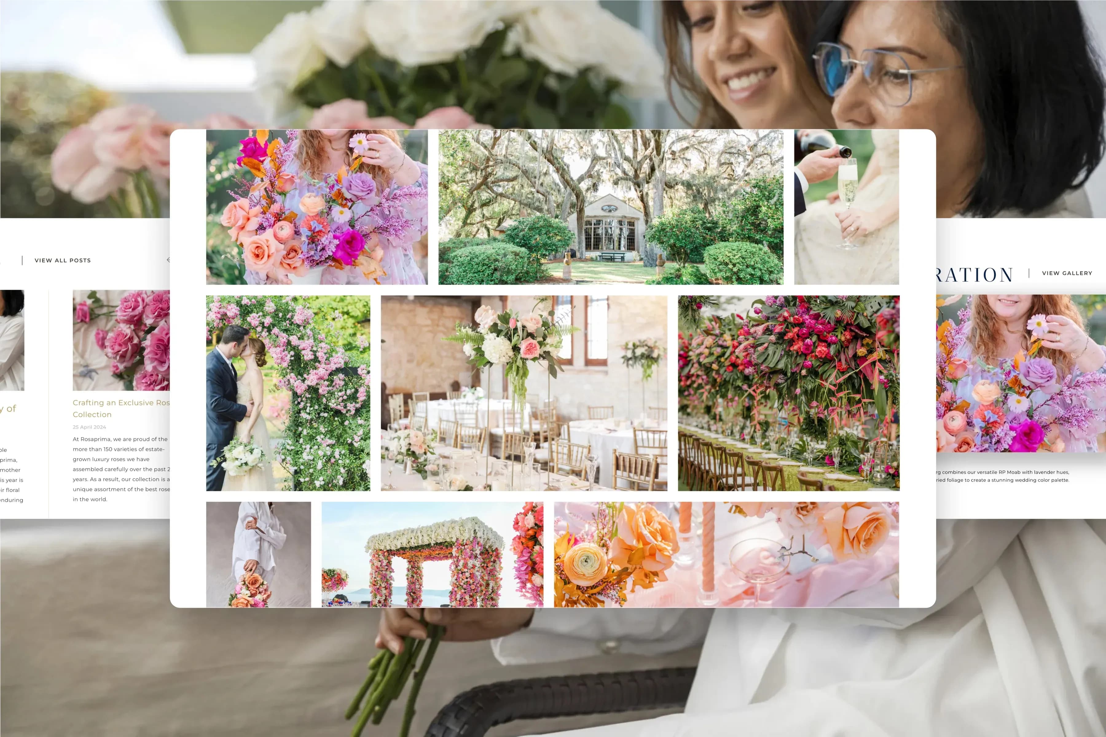 Rosaprima Website Floral Design