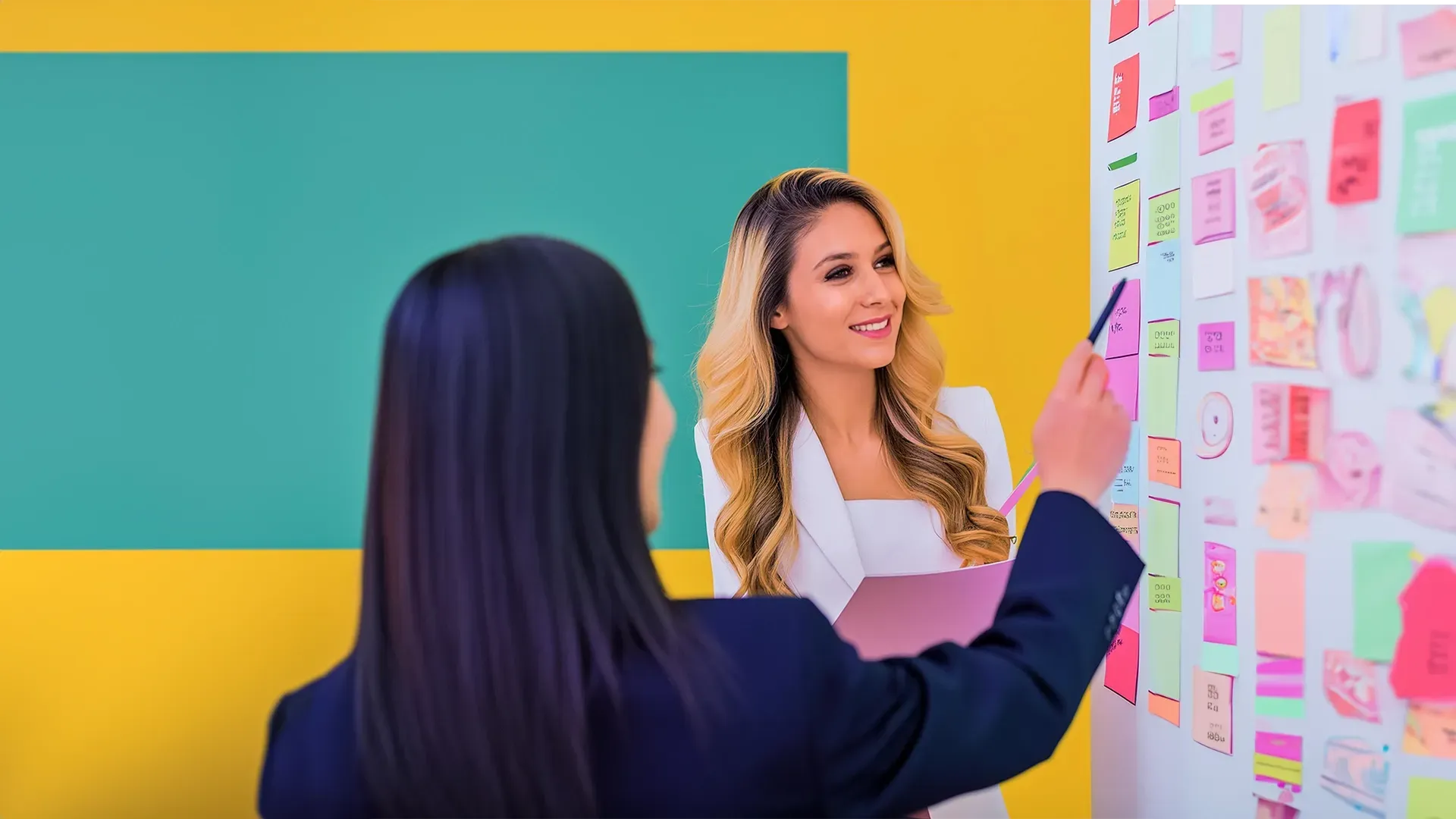 A team of professionals discussing website launch checklist