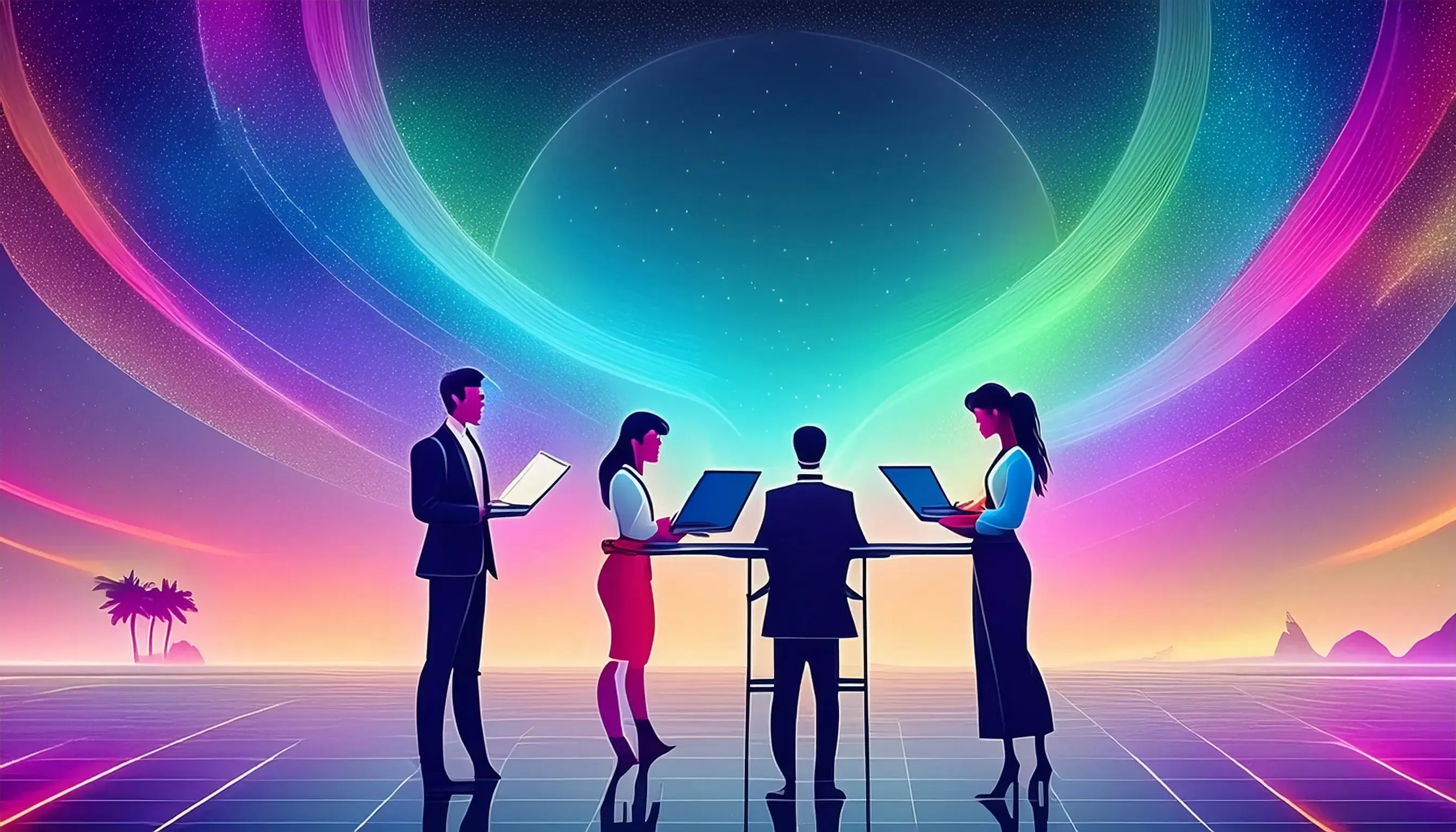 Tech-savy web designers working