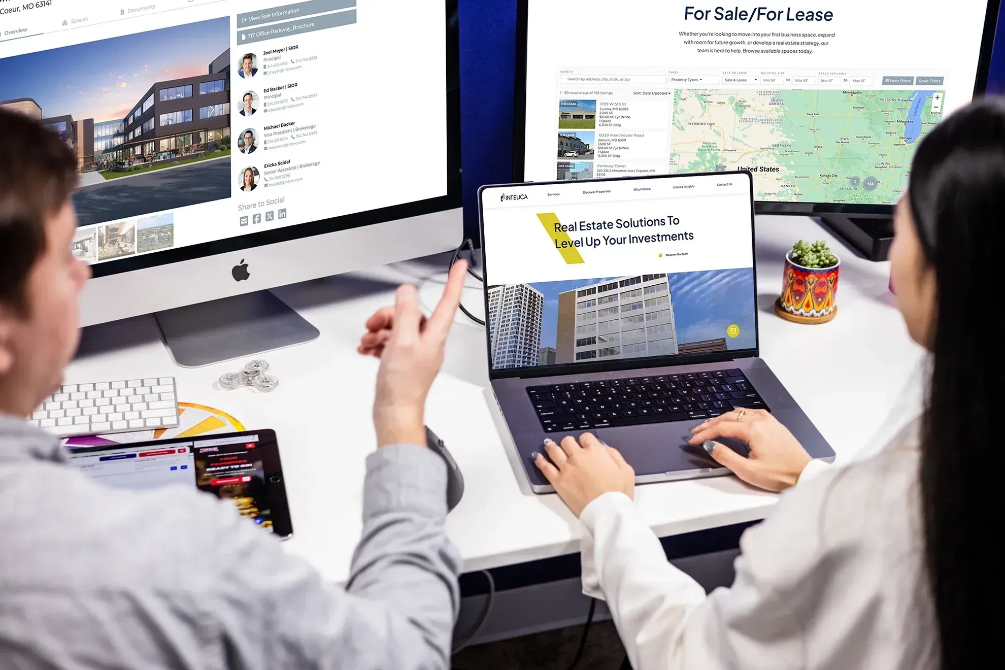 Commercial Real Estate Web Design Examples Example of commercial web design and development on a laptop and deskop