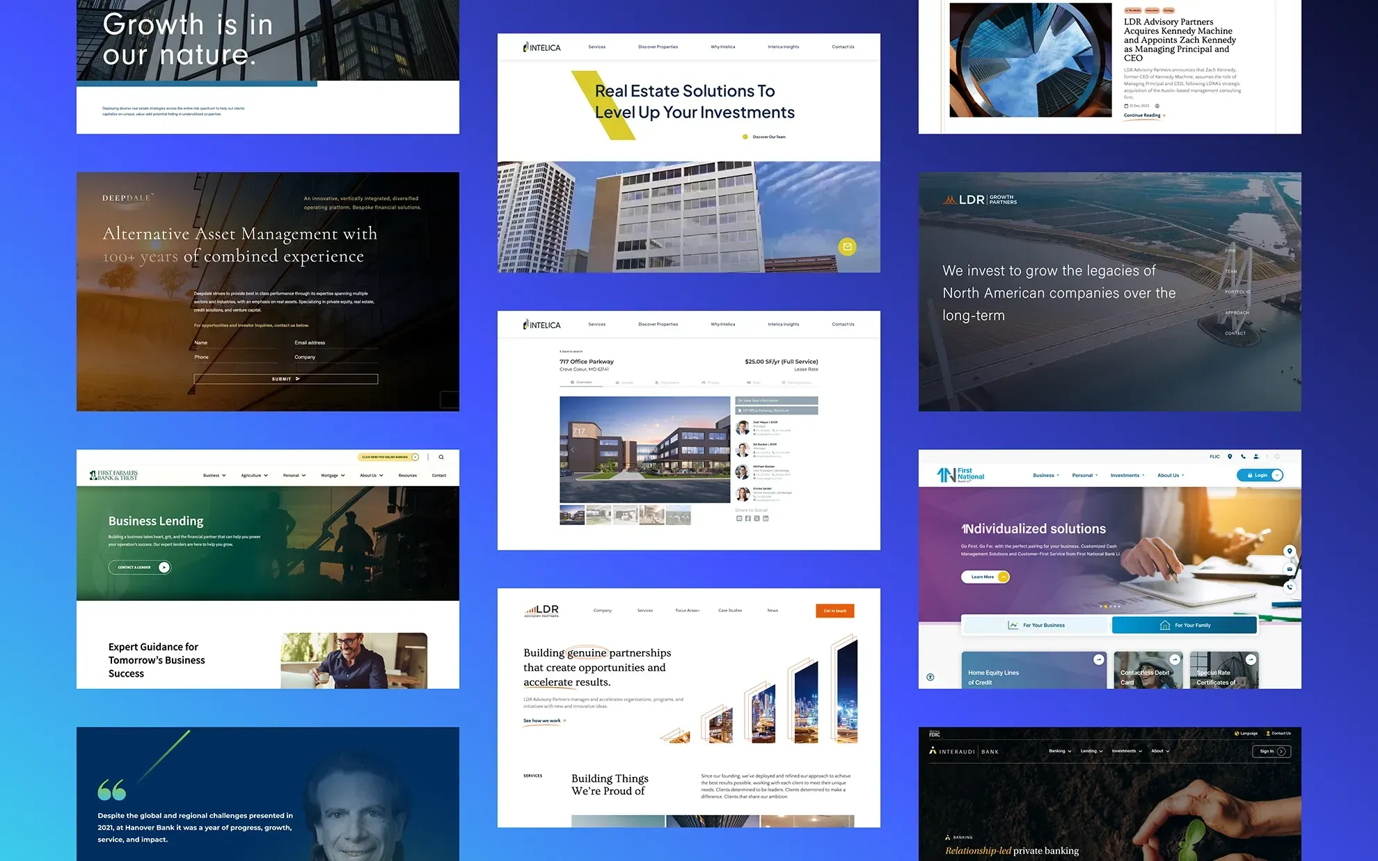 Financial Services Web Design and Development Examples