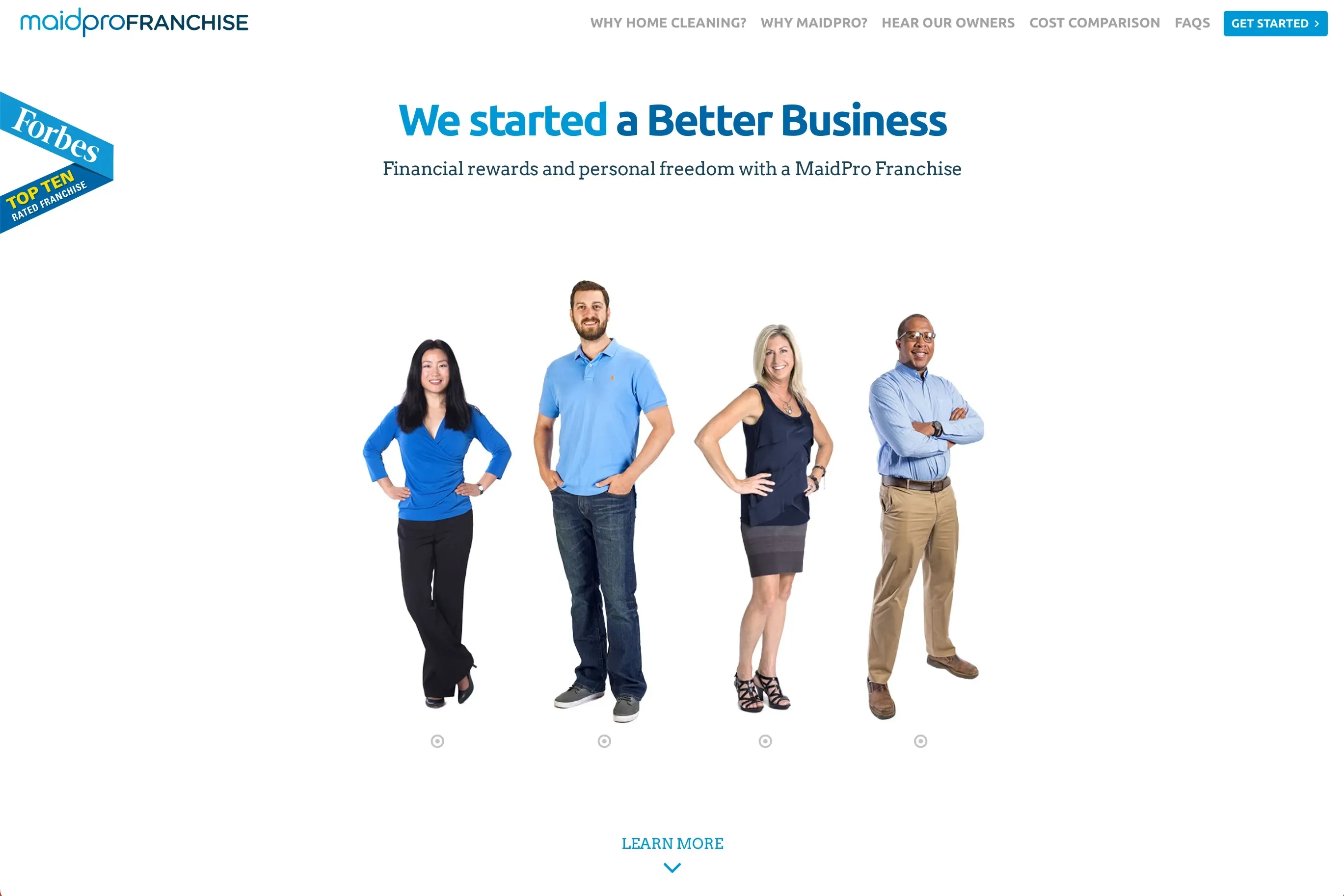 Maid Pro Franchise Sales Website Design