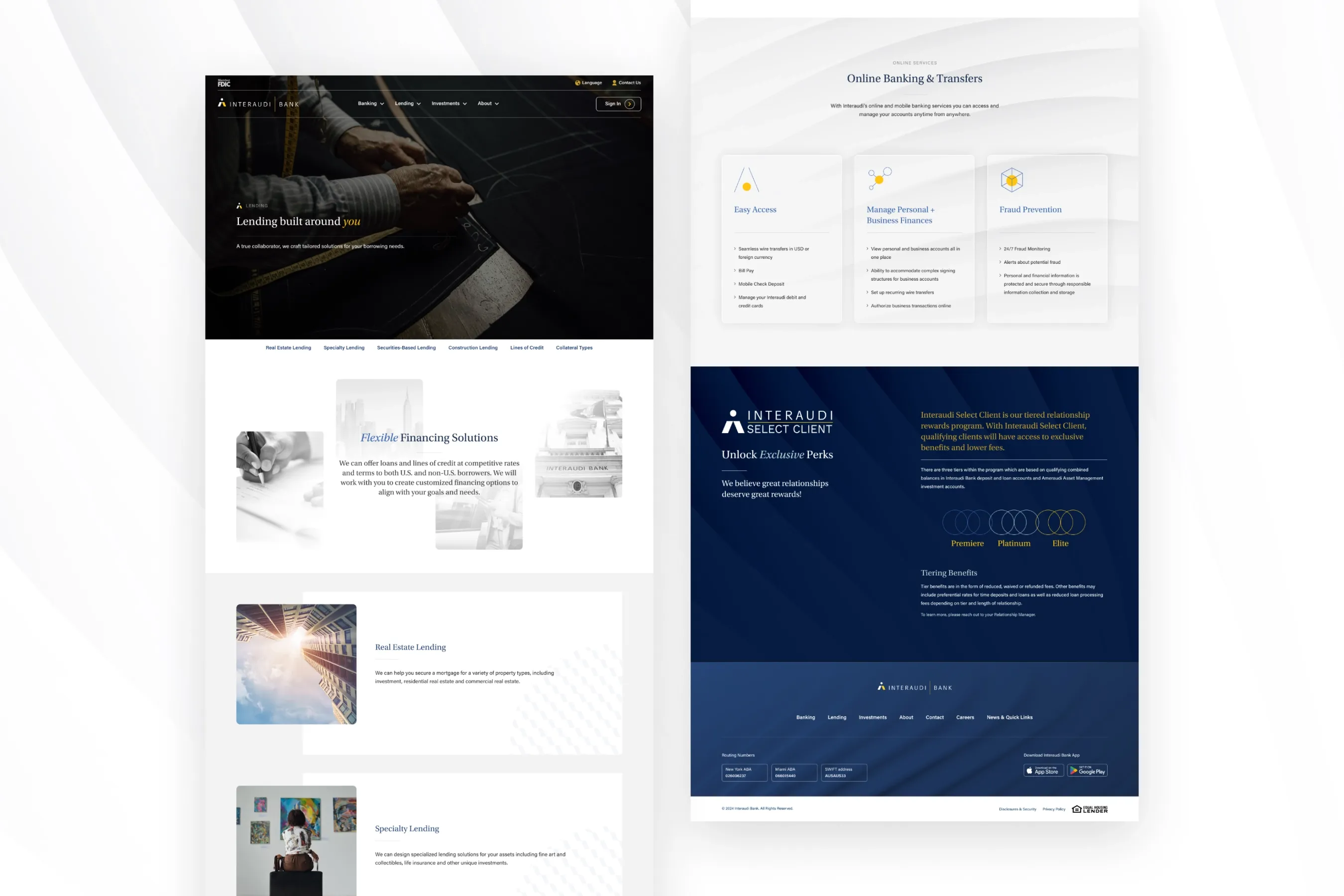 Interaudi Bank Website Banking and Lending Web Design Interaudi Bank Website Banking and Lending Web Design